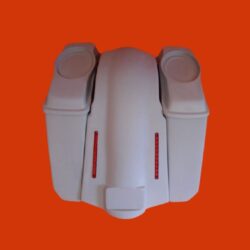 721_Harley Davidson 5" Softail Heritage Extended Stretched Saddlebags 6 x 9 Speaker Lids LED Fender No CutOuts