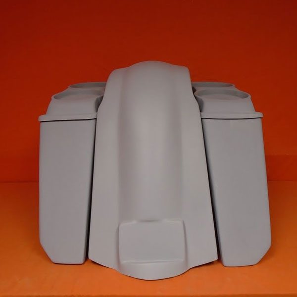 Harley Davidson Heritage Softail 5" Extended Saddlebags Dual 6.5" Speaker Lids Fender No Cutouts