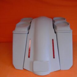 Harley Davidson 5" Heritage Softail Extended Saddlebags Dual 6 x 9 Speaker Lids LED Fender No Cutouts