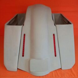 Harley Davidson Softail 5" Stretched Extended Saddlebags No Cut Outs LED Fender No Lids