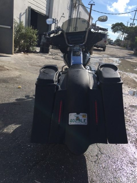 Suzuki C50 / C90 Boulevard 6" Out & Down Saddlebags Fender, No Cut Outs Lids & Rail Kit - Image 13