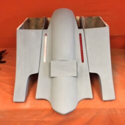 Victory Kingpin / Highball / Judge 6" Extended Hard Saddlebags Out & Down Bags LED Rear Fender Dual Cut Out