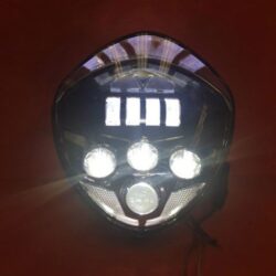 Victory Cross Country DAYMAKER With bottom Halo Black Projector HID LED Light Bulb Headlight Motorcycle