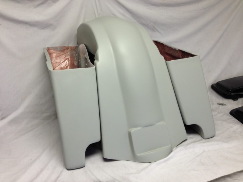 Harley Davidson 6" Softail Heritage Extended Stretched Saddlebags No Lids Fender Dual Cut Outs - Image 3