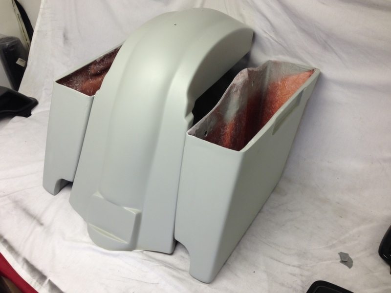 Harley Davidson 6" Softail Heritage Extended Stretched Saddlebags No Lids Fender Dual Cut Outs - Image 2