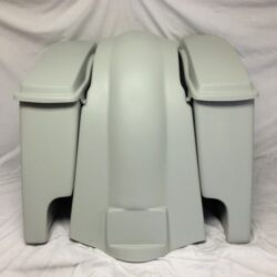 Harley Davidson 6" Softail Heritage Extended Stretched Saddlebags Lids Fender Dual CutOuts