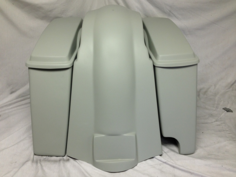 Harley Davidson 4" Extended Stretched Saddlebags, Lids Right Side With CutOut - Image 2