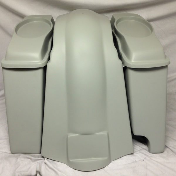 Harley Davidson Heritage Softail 4" Extended Saddlebags 6.5" Speaker Lids Fender Right Cutout