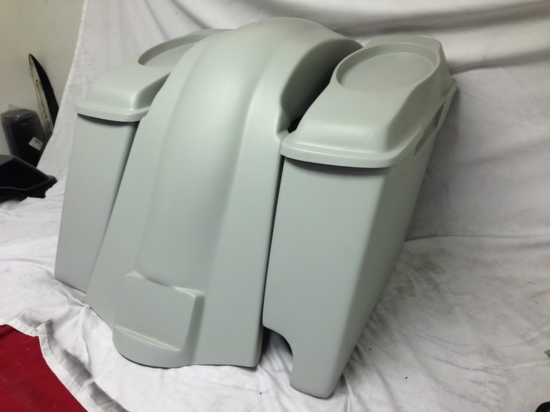 Harley Davidson Heritage Softail 4" Extended Saddlebags 6.5" Speaker Lids Fender Right Cutout - Image 2