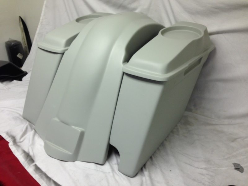 Harley Davidson Heritage Softail 4" Extended Saddlebags 6.5" Speaker Lids Fender Right Cutout - Image 6