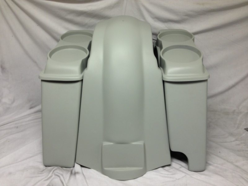 Harley Davidson Heritage Softail 4" Extended Saddlebags 6.5" Speaker Lids Fender Right Cutout - Image 4