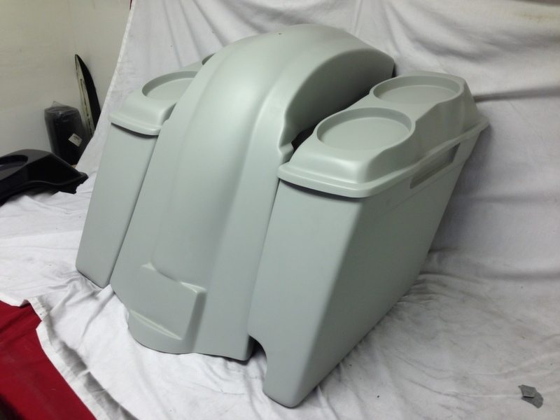 Harley Davidson Heritage Softail 4" Extended Saddlebags 6.5" Speaker Lids Fender Right Cutout - Image 3