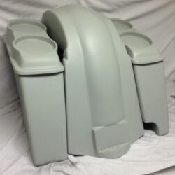 Harley Davidson Heritage Softail 4" Extended Saddlebags Dual 6.5" Speaker Lids Fender Right Cutout