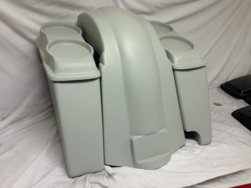 Harley Davidson Heritage Softail 4" Extended Saddlebags 6.5" Speaker Lids Fender Right Cutout - Image 9