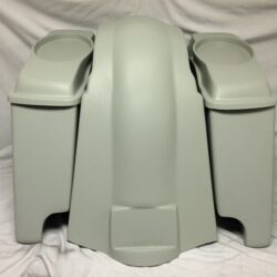 Harley Davidson Heritage Softail 4" Extended Saddlebags 6 x 9 Speaker Lids   Fender Dual Cutouts
