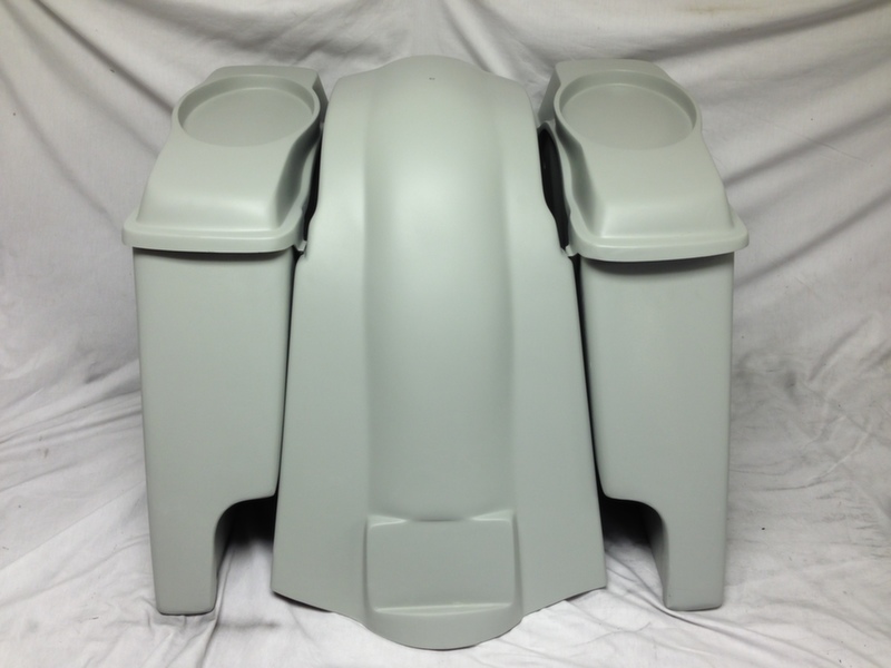 Harley Davidson 6" Extended Saddlebags with Cut Outs and 6.5" Speaker Lids - Not Painted - Image 2