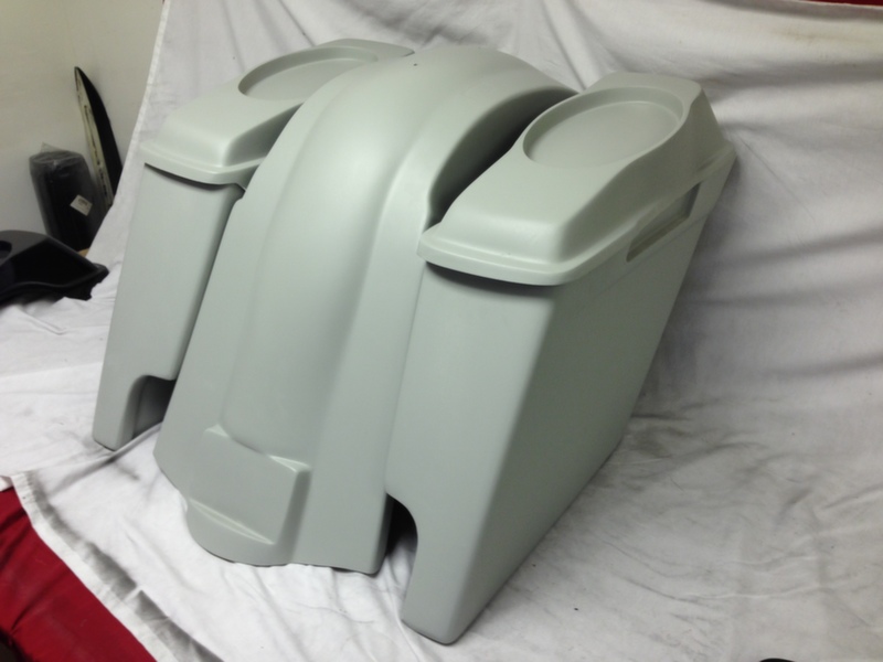 Harley Davidson 6" Extended Saddlebags with Cut Outs and 6.5" Speaker Lids - Not Painted - Image 3