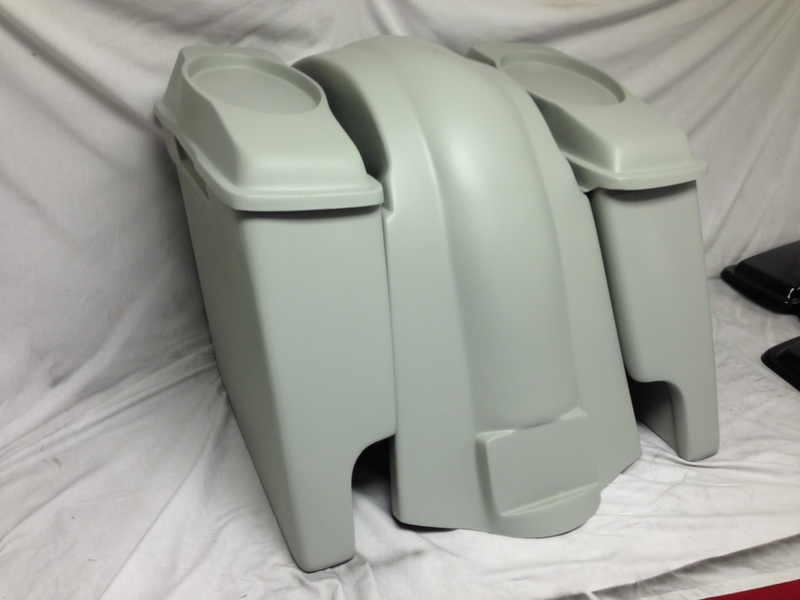 Harley Davidson 6" Extended Saddlebags with Cut Outs and 6.5" Speaker Lids - Not Painted