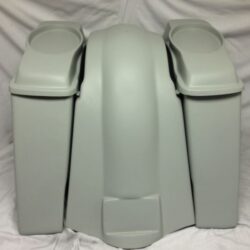 Harley Davidson 6" Heritage Softail Extended Saddlebags 6 x 9 Speaker Lids Fender No Cutouts