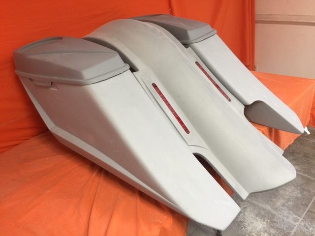 Harley Davidson 6" Trendsetter Extended Saddlebag LED Fender Kit - Right Side Cut Out 6 x 9 Speaker Lids / 2014 - 2018 - Image 2
