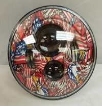 7" DAYMAKER Replacement American Pride Design Projector HID LED Light Bulb Headlight Motorcycle Harley
