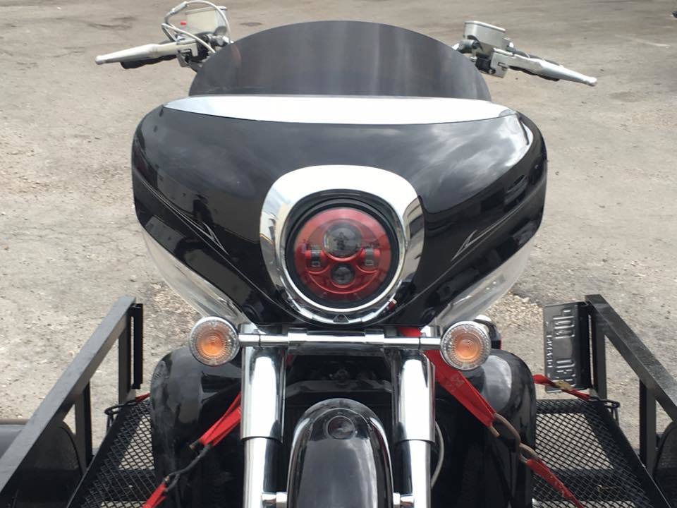 7" DAYMAKER Yamaha Royal Star Venture CHROME with WHITE Halo Projector HID LED Light Bulb Headlight Motorcycle - Image 2
