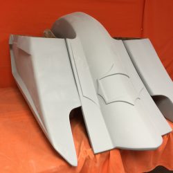 Harley Davidson 6" Trendsetter Extended Saddlebag Fender Kit - Dual Cut Outs   Lids / 2014 - 2023