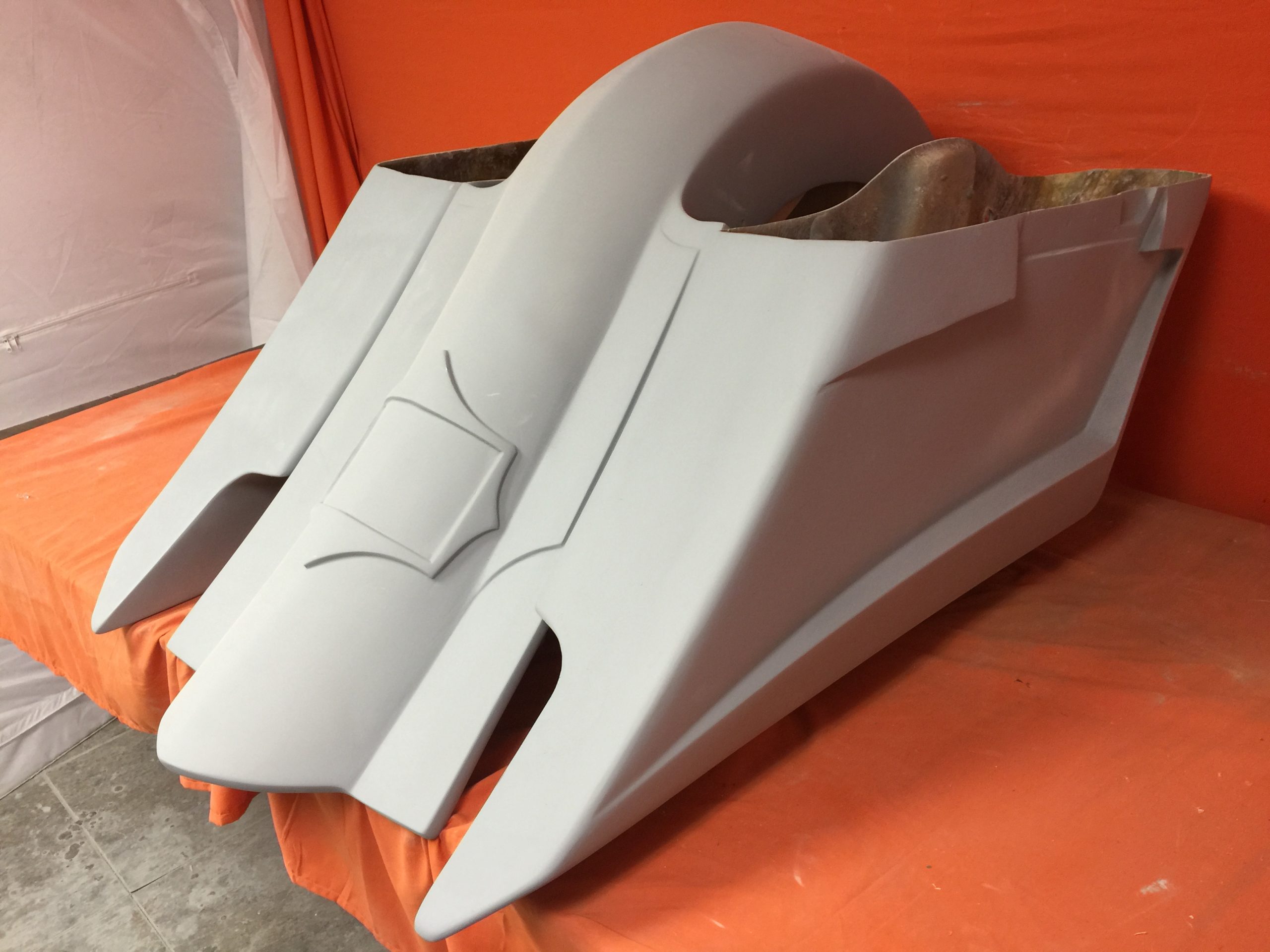 Harley Davidson 6" Trendsetter Extended Saddlebag Fender Kit - Dual Cut Outs No Lids / 2014 - 2023 - Image 4
