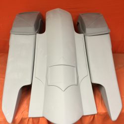 Harley Davidson 6" Trendsetter Extended Saddlebag Fender Kit - Dual Cut Outs 6.5" Speaker Lids / 2014 - 2023