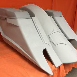 Harley Davidson 6" Trendsetter Extended Saddlebag Fender Kit - Dual Cut Outs Dual 6.5" Speaker Lids / 2014 - 2023