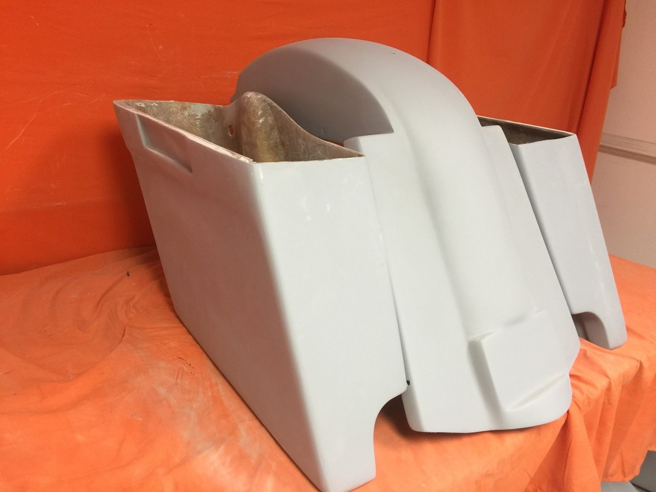 Honda Shadow Sabre 1100 6" Extended Saddlebags Bags Rear Fender Dual Cut Out - Image 2