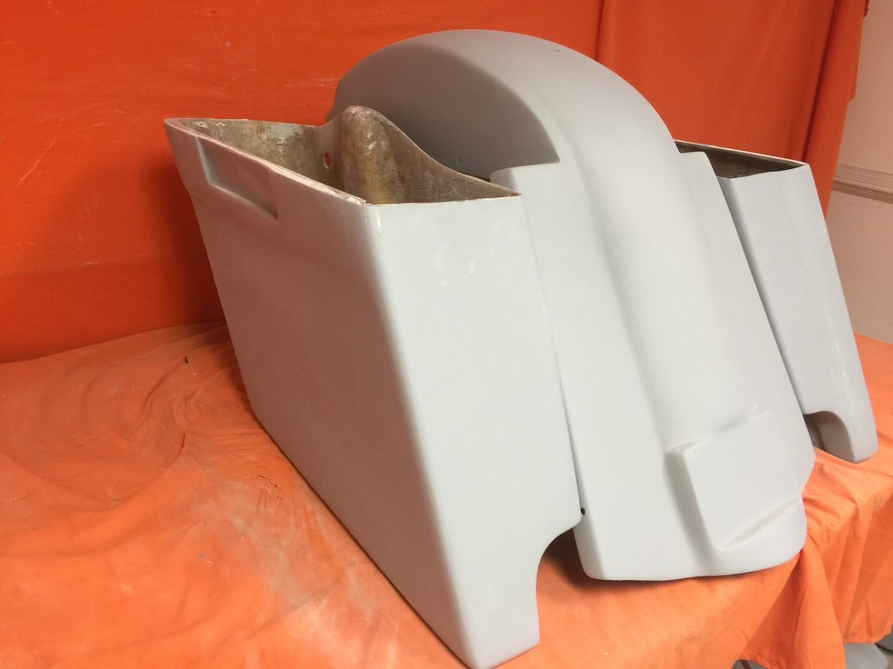 Honda Shadow Sabre 1100 4" Extended Saddlebags Bags Rear Fender Dual Cut Out - Image 3