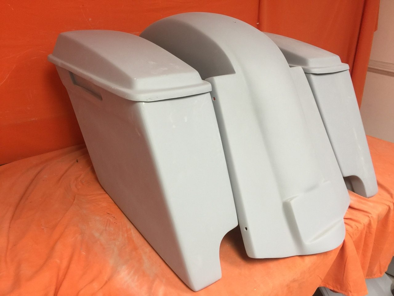 Honda Shadow Sabre 1100 6" Extended Saddlebags Bags Rear Fender Lids - Image 2