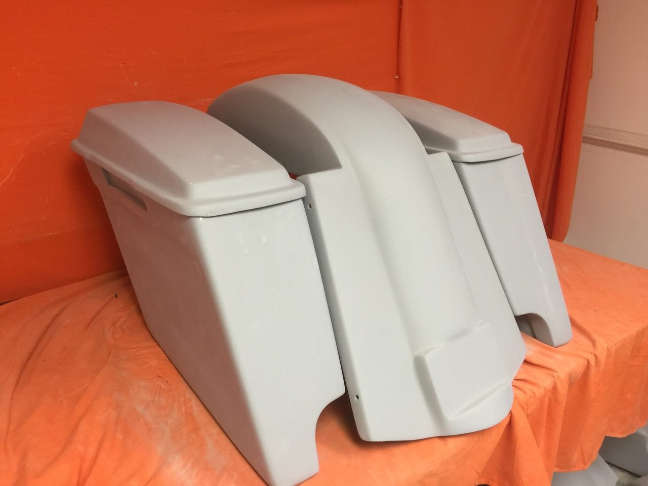 Honda Shadow Sabre 1100 6" Extended Saddlebags Bags Rear Fender Lids - Image 3
