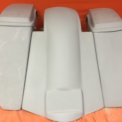 Honda Shadow Sabre 1100 4" Extended Saddlebags Bags Rear Fender No Cut Out Lids