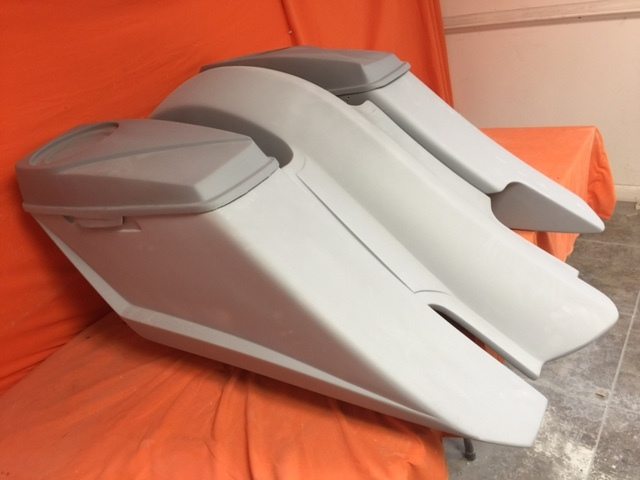 Harley Davidson 6" Trendsetter Extended Saddlebag Fender Kit - Right Side Cut Out 6.5" Speaker Lids / 2014 - 2018 - Image 2