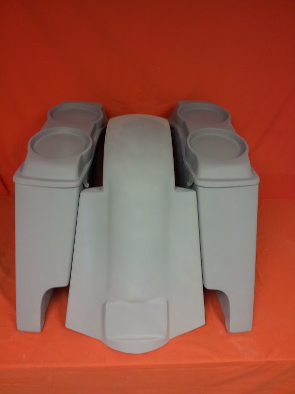 Harley Davidson 4" Extended Stretched Saddlebags + Dual 6 x 9 Speaker Lids & Replacement Fender 09 - 13