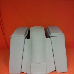 Harley Davidson Bagger 6" Stretched Saddlebags with No Cut Outs With Lids and Fender