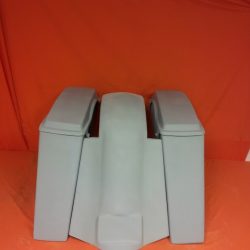 Harley Davidson 4" Extended Stretched Saddlebags + Lids & Replacement Fender 89 - 08 - No Cut Outs