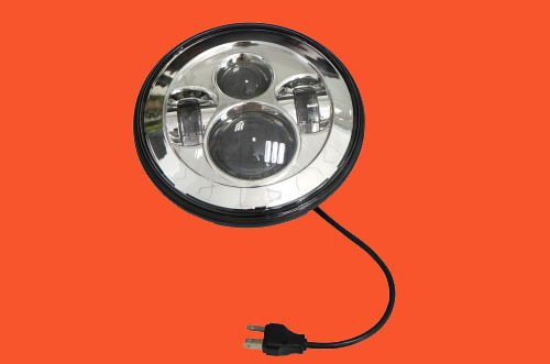 7" DAYMAKER Replacement Chrome Projector HID LED Light Bulb Headlight Motorcycle Harley - Image 2