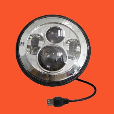 7" DAYMAKER Replacement Chrome Projector HID LED Light Bulb Headlight Motorcycle Yamaha Roadstar 1600 / 1700