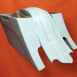 Harley Davidson 6" Extended Out And Down Saddlebags with Custom Rear Fender - No Lids
