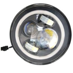 7" DAYMAKER Black Angel Eye WHITE HALO HID LED Light Bulb Headlight Motorcycle Yamaha Roadstar 1600 / 1700