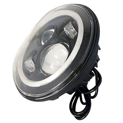 7" DAYMAKER Black Angel Eye WHITE HALO HID LED Light Bulb Headlight Motorcycle Yamaha Roadstar 1600 / 1700 - Image 2