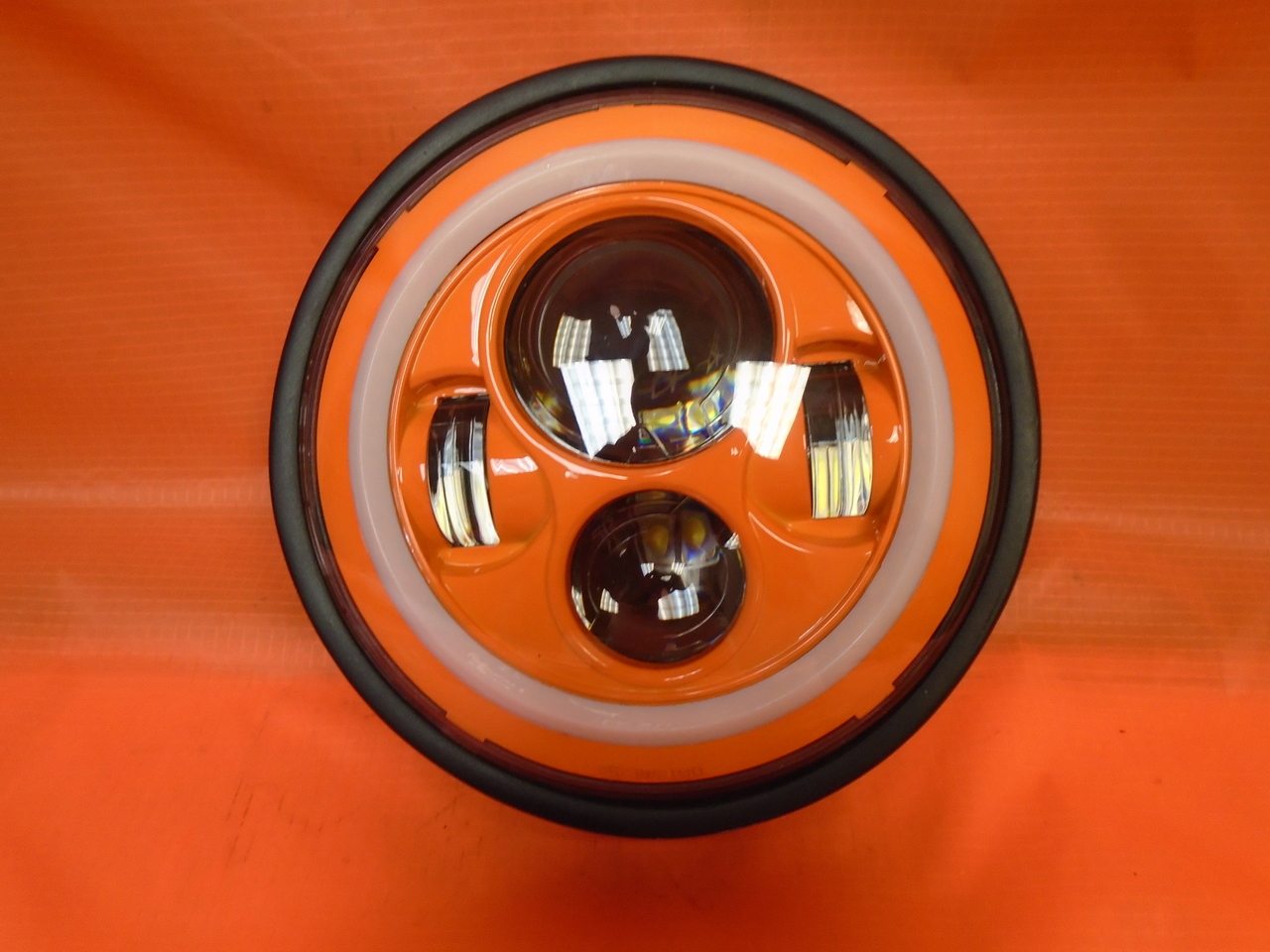 7" DAYMAKER Yamaha Royal Star Venture ORANGE with ORANGE Halo Projector HID LED Light Bulb Headlight Motorcycle - Image 4