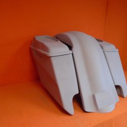 Harley Davidson 5" Extended Stretched Saddlebags 6.5" Speaker Lids With Cut Outs