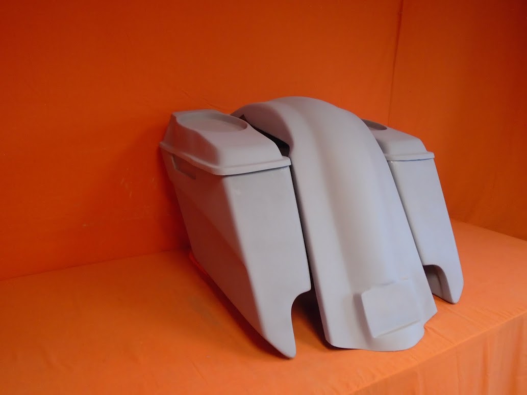 Harley Davidson 5" Stretched Extended Saddlebags With Cut Outs Fender 6.5" Speaker Lids - Image 2