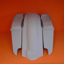 Harley Davidson 5" Stretched Extended Saddlebags With Cut Outs Fender 6.5" Speaker Lids