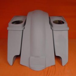 Harley Davidson 5" Extended Stretched Saddlebags Dual 6.5" Speaker Lids With Cut Outs