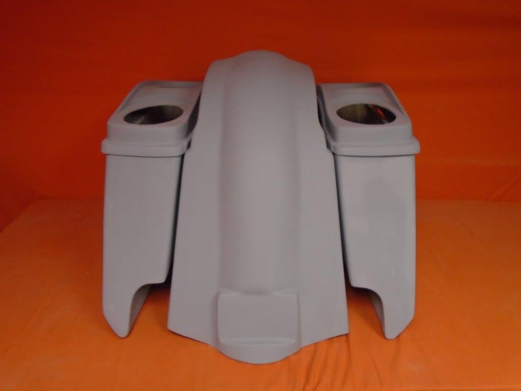 Harley Davidson 5" Extended Stretched Saddlebags With Cut Outs Fender Dual 6 x 9 Speaker Lids - Image 2